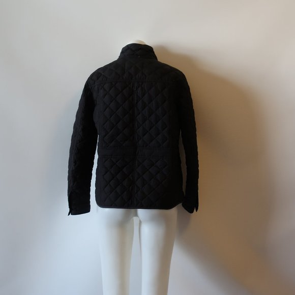 J. CREW BLACK QUILTED COAT SZ S* - Picture 4 of 8